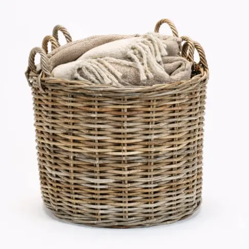 Utility Rattan Round Basket