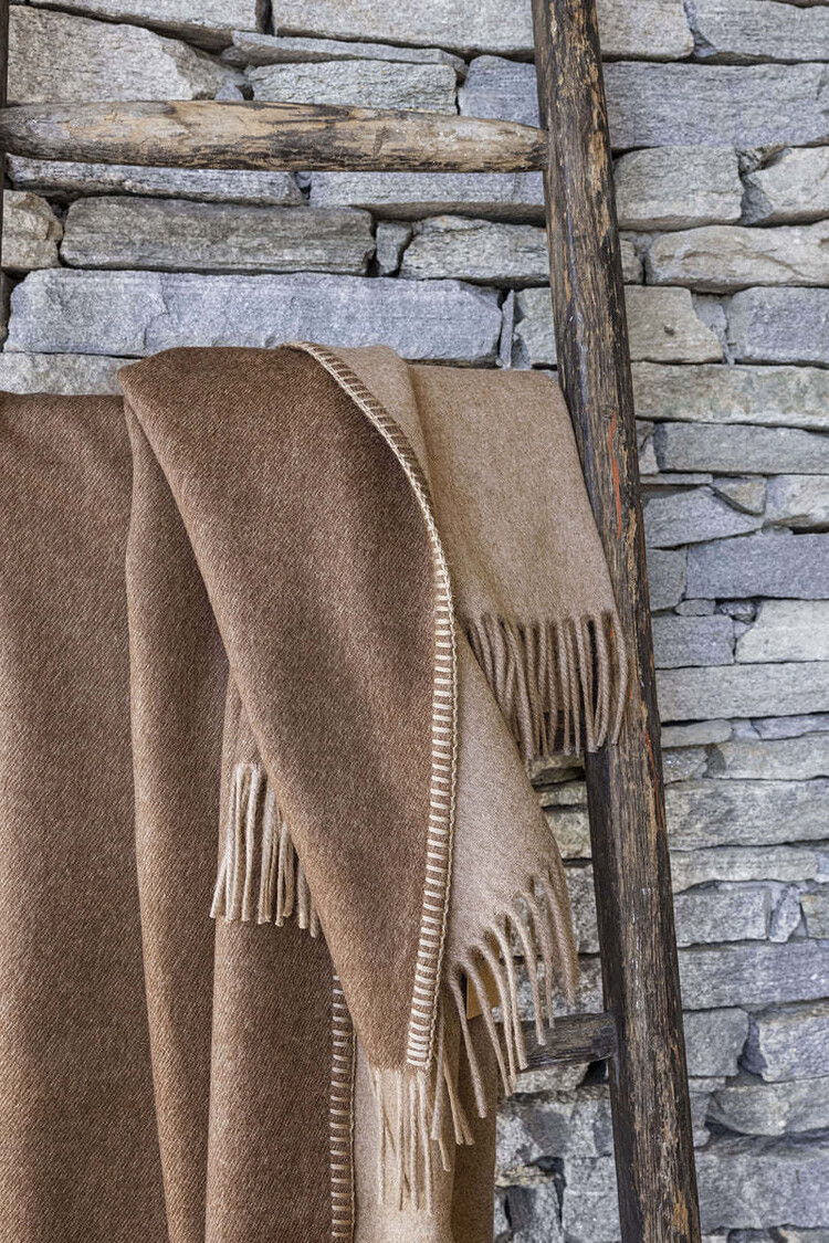 Melrose Two-Tone Cashmere Throw