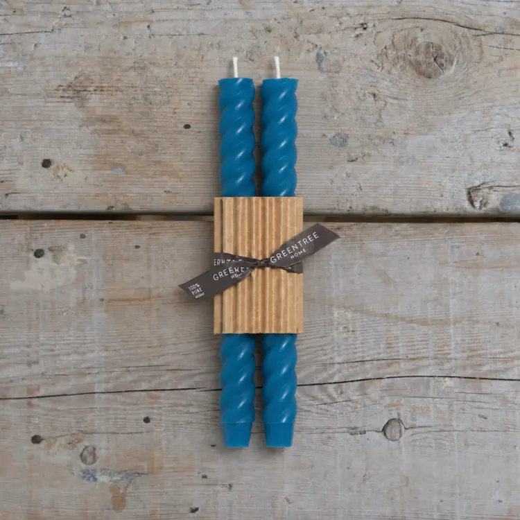 Pair of Rope Taper Candles 10"
