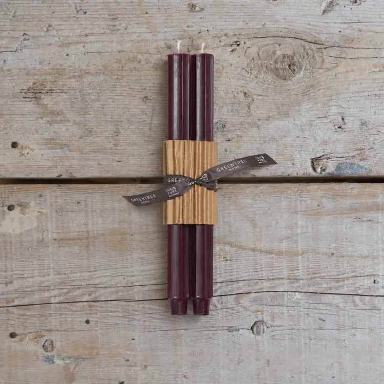12" Fluted Church Taper Candles pair