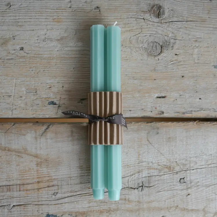 12" Fluted Church Taper Candles pair