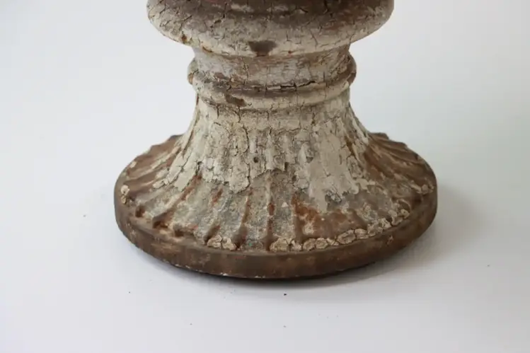 Pair of Antique Cast Iron Urns, English Victorian