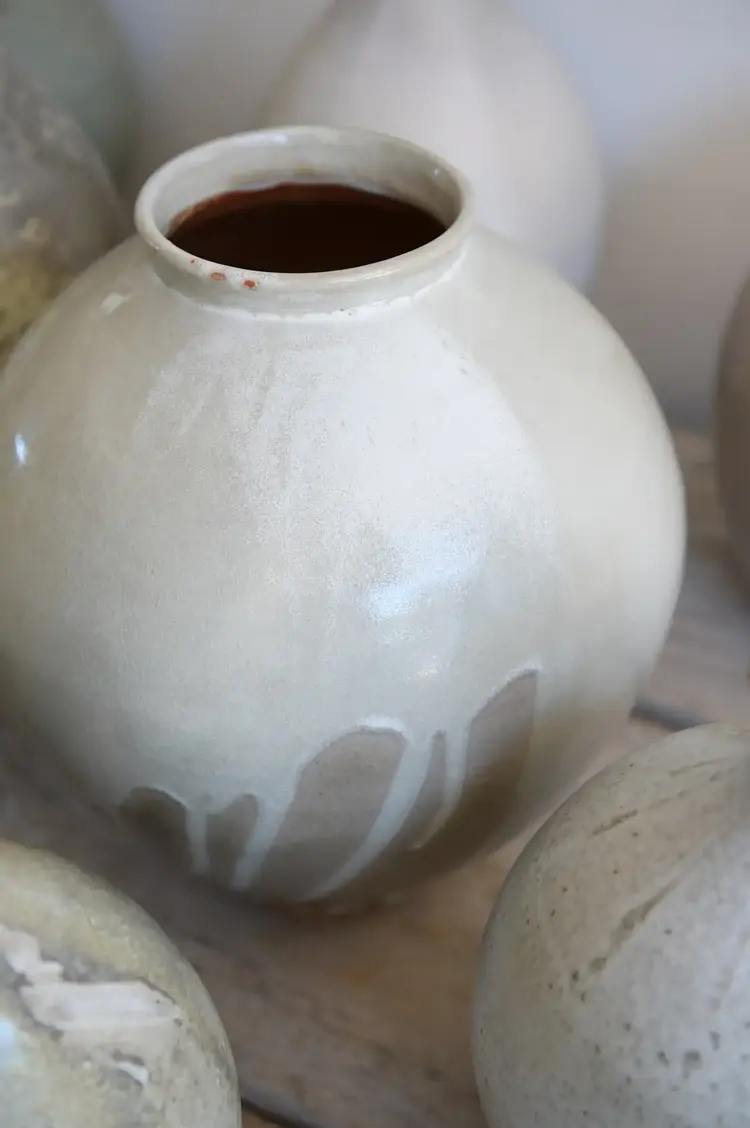 Large Round Moon Jar