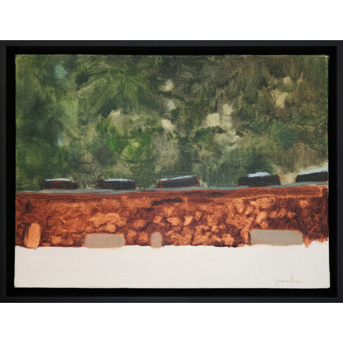 'Woodpile' oil painting