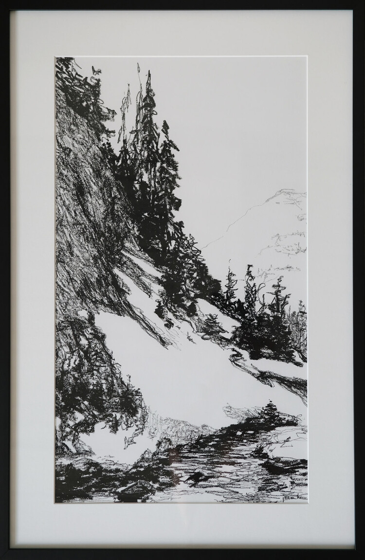 'In The Alpine' oil pastel by Maria Josehans