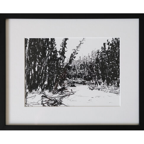 'Way Upstream' framed pastel