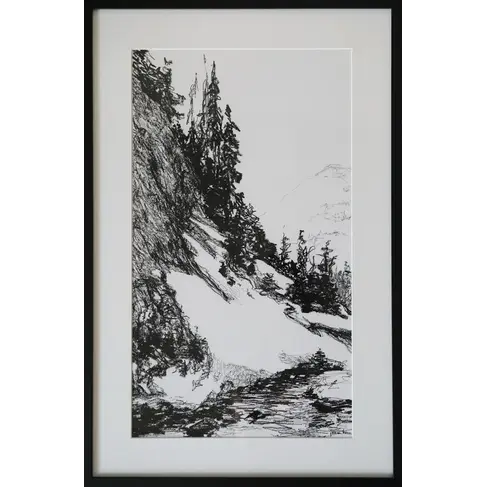 'In The Alpine' framed pastel
