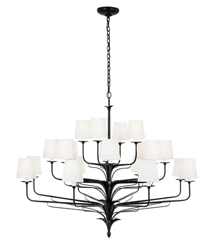 Amalfi 50" Three-Tiered Chandelier by Visual Comfort