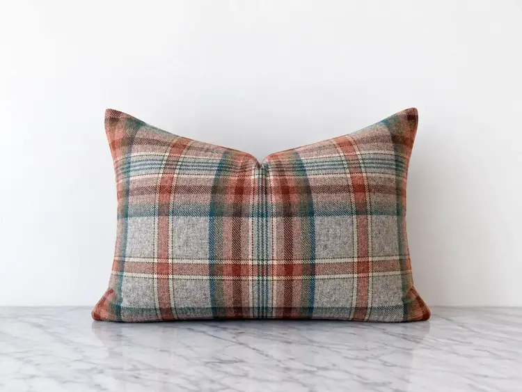 Colefax & Fowler Hutton Plaid Pillow