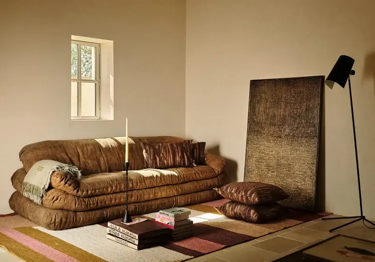 Abibo Mohair Cushion in Chestnut