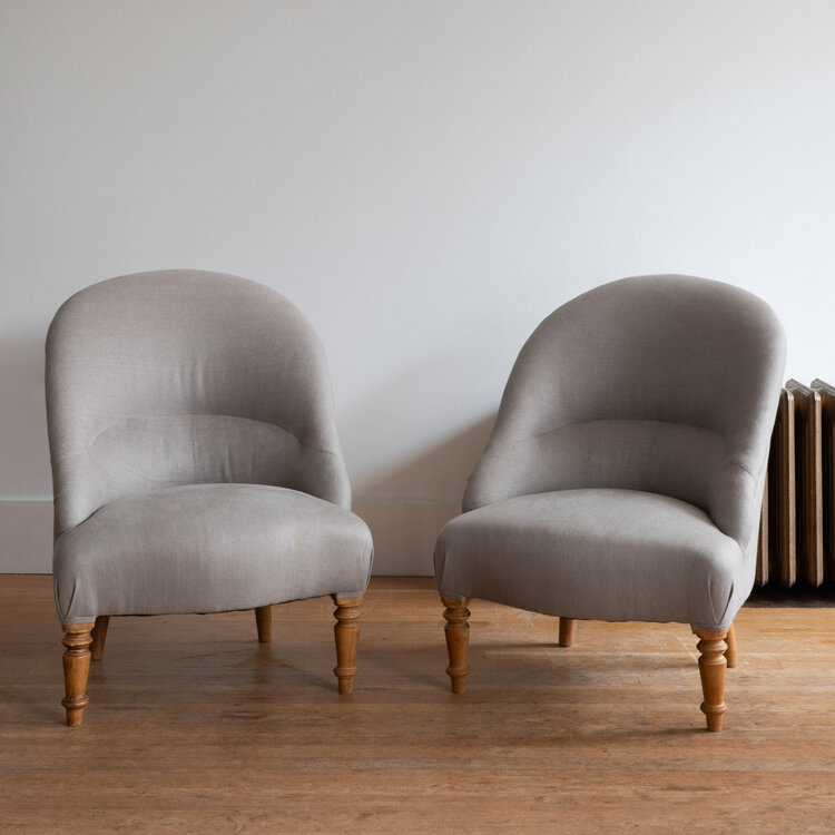 Antique French Slipper Chair