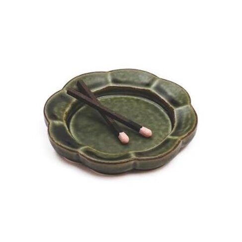 Green Flower Incense Tray
