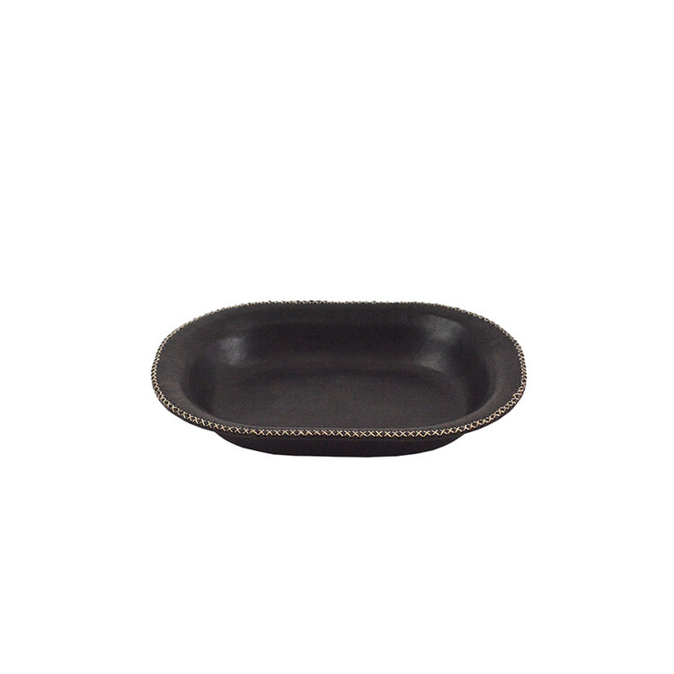 Oval Leather Tray