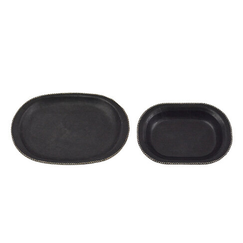 Oval Leather Tray