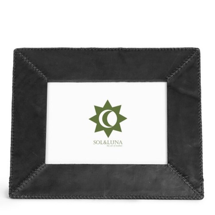 Black Leather Photo Frame