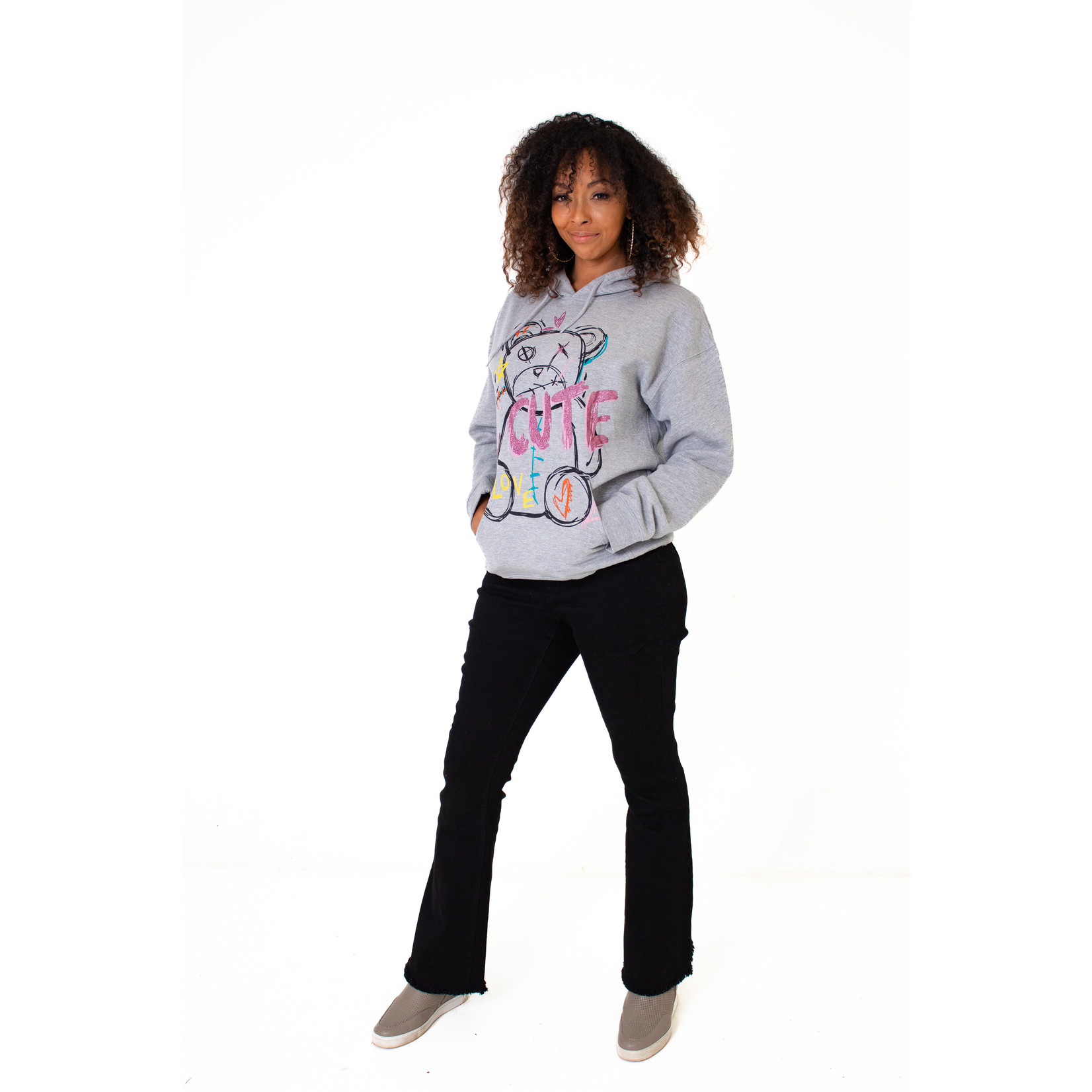 Stylewise Direct Cute Teddy Graphic Print Hoodie