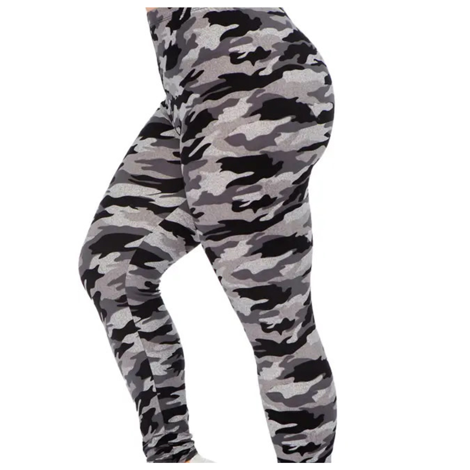 Winshape HWL102 CAMO HIGH WAIST - Leggings - camo grey/mottled light blue 