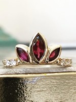 ASH 14k "Regal" Ruby Ring with Diamonds