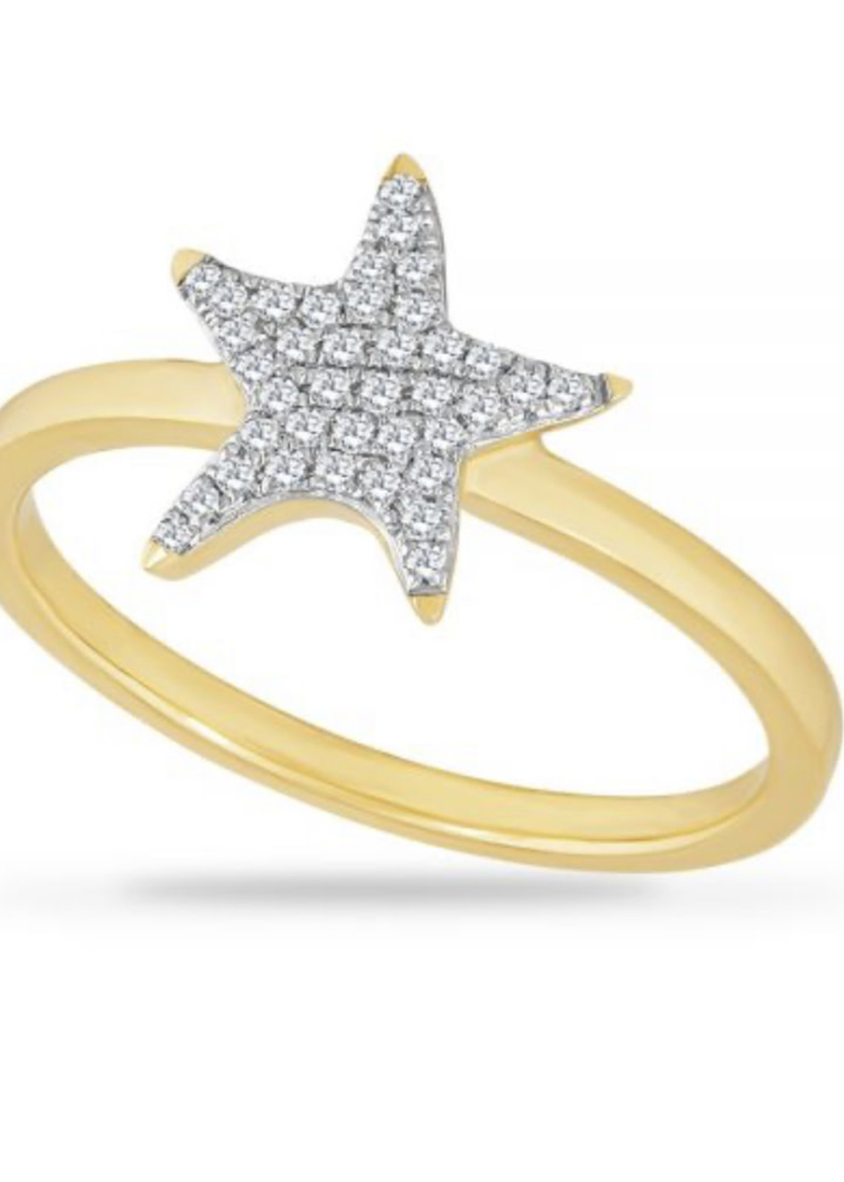 Shula NY 14k Starfish Ring with 38 diamonds
