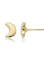 Carla 14kY crescent moon earrings
