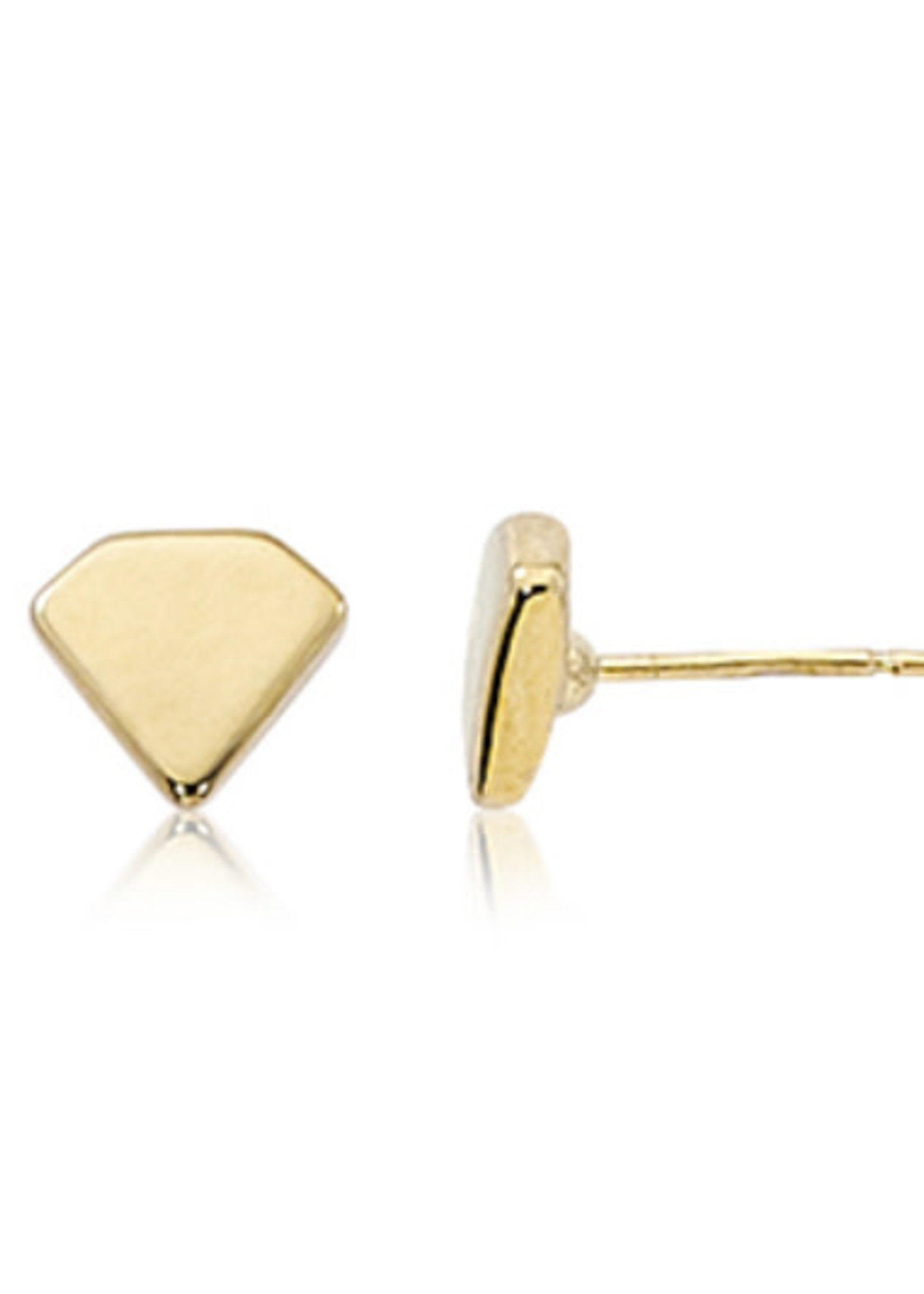 Carla 14kY diamond shaped earrings