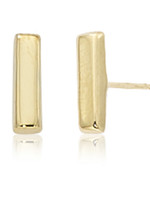 Carla 14kY bar shaped earrings