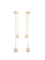 Carla 14k Yellow Gold Dangle Chain earrings