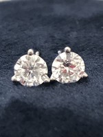 14kW 1ctw LabGrown Diamond Stud Earrings EF/SI