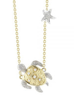 Shula NY 14k Diamond Turtle Necklace