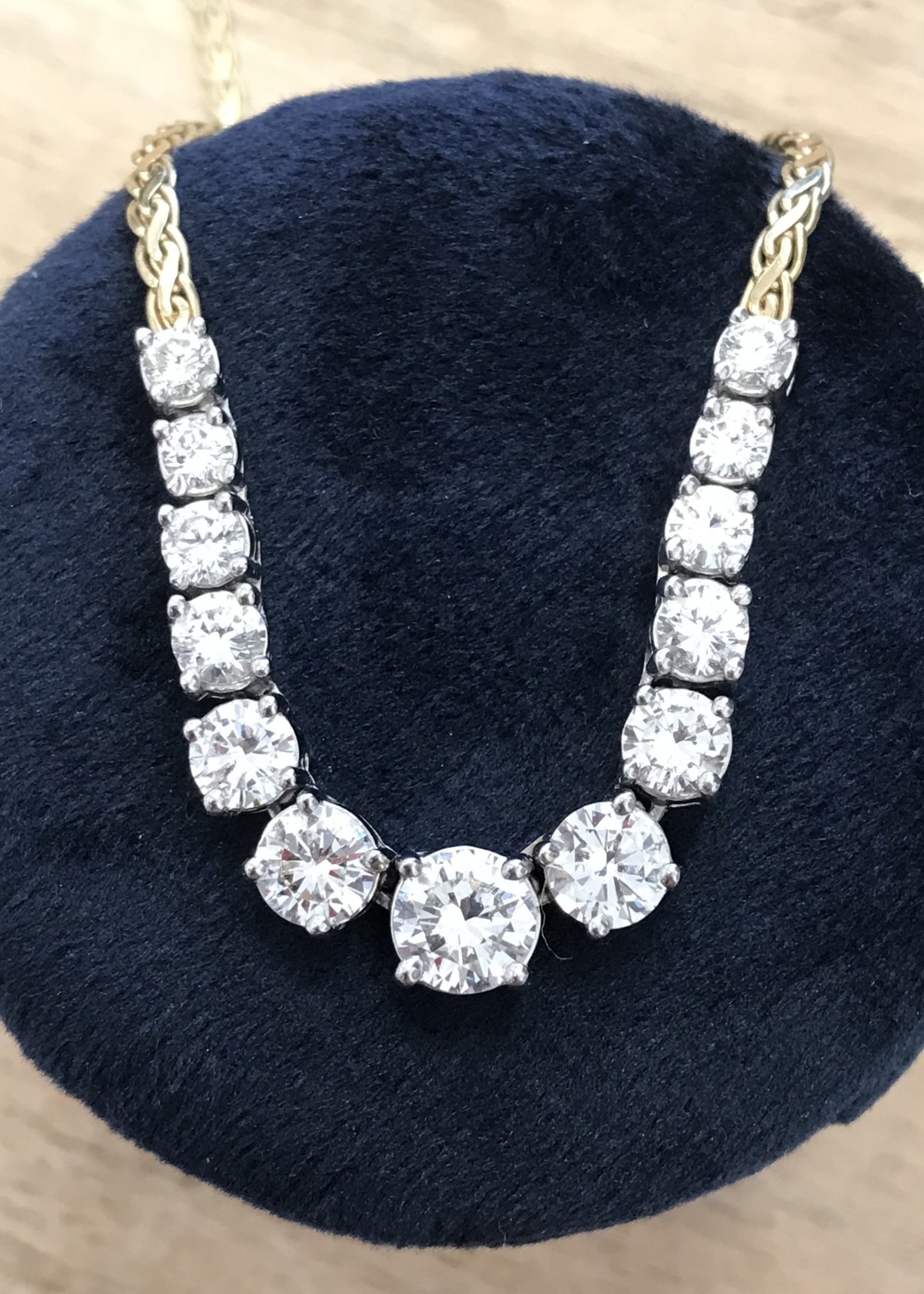 14k/Platinum 5.5 carat Diamond Collar