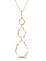 Shula NY 14kY .34ctw Pear Shaped Diamond Necklace