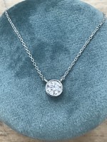 ASH .90ct Diamond Bezel Set Necklace "Simplicity"