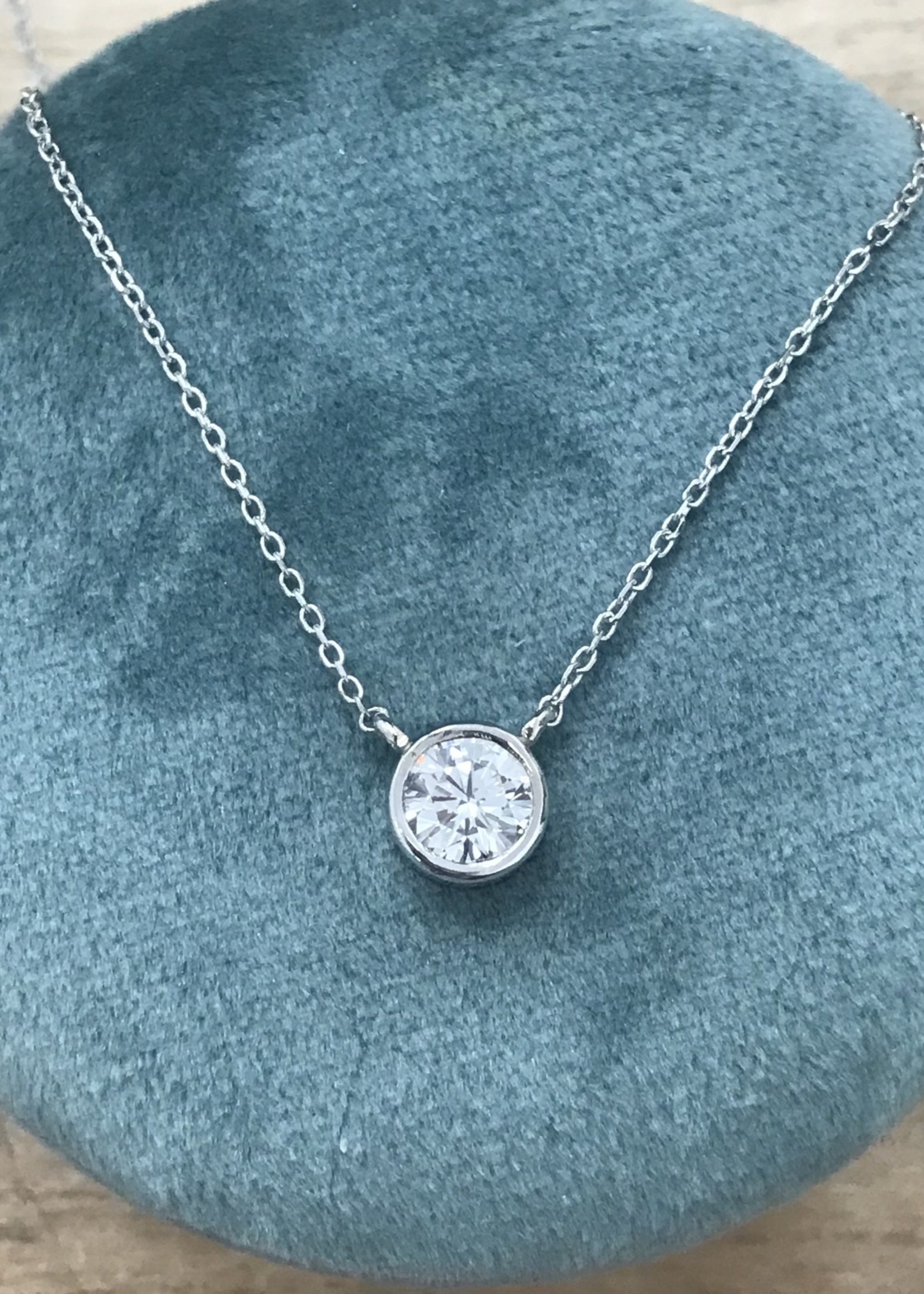 ASH .90ct Diamond Bezel Set Necklace "Simplicity"