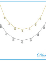 DiaSun 14kY Dangle Diamond Necklace, perfect for layering!