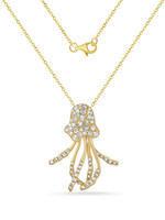 Shula NY 14kY .56ctw JellyFish Necklace