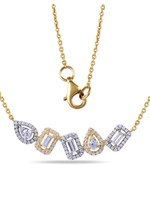 Shula NY 14k White and Yellow Gold  .55ctw Diamond Necklace. One of our Best Sellers!