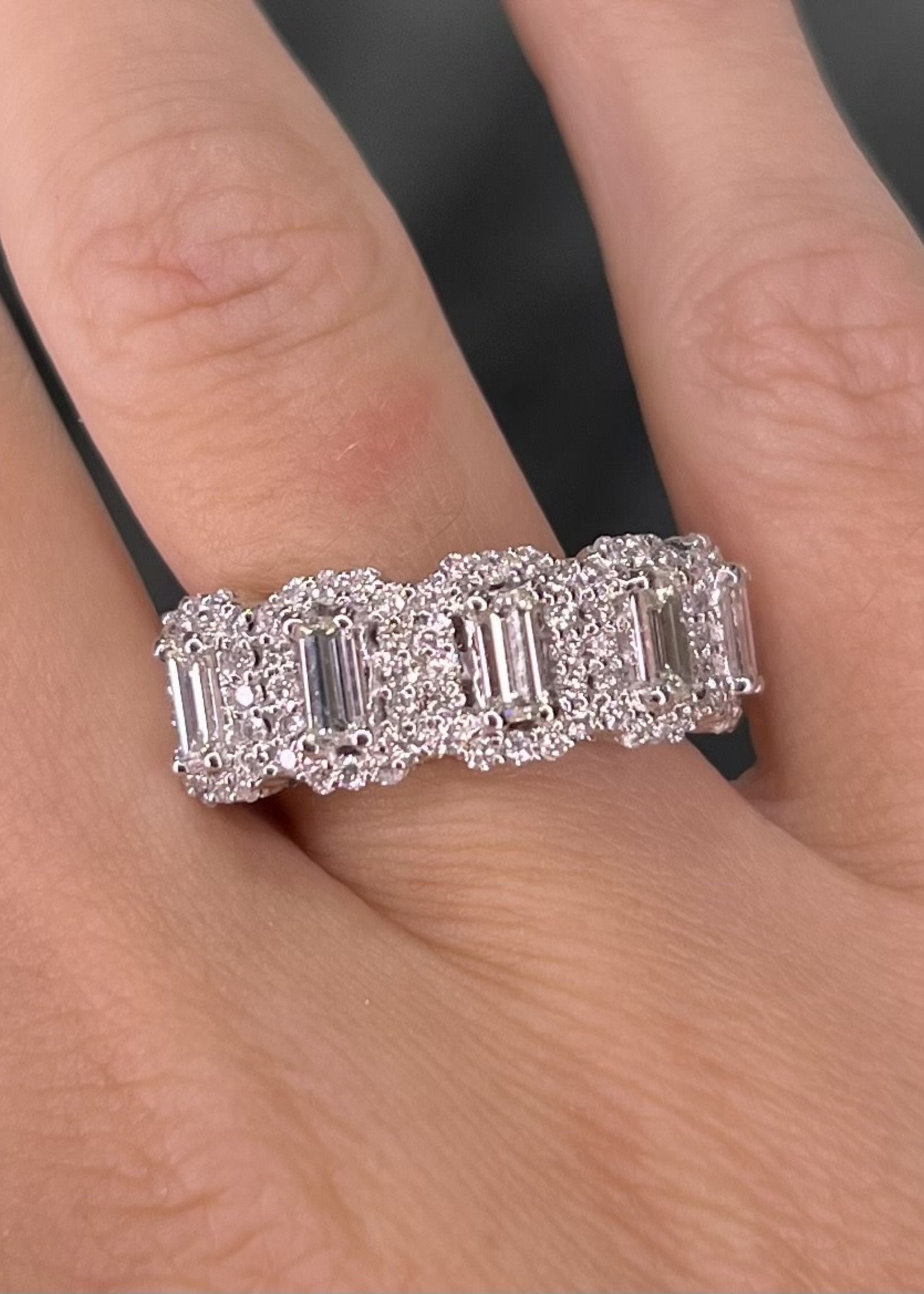 14kW 2ctw Baguette and Round Diamond Band. As Loved on Instagram!