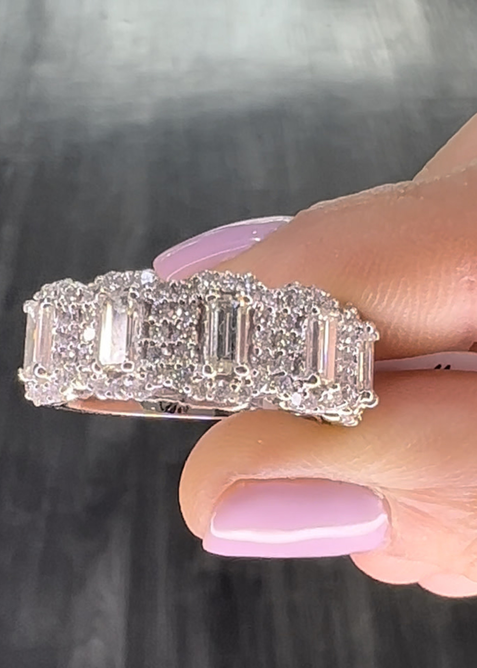 14kW 2ctw Baguette and Round Diamond Band. As Loved on Instagram!