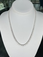 14kW 11.09ctw Natural Diamond Tennis Necklace. A Beloved Classic!