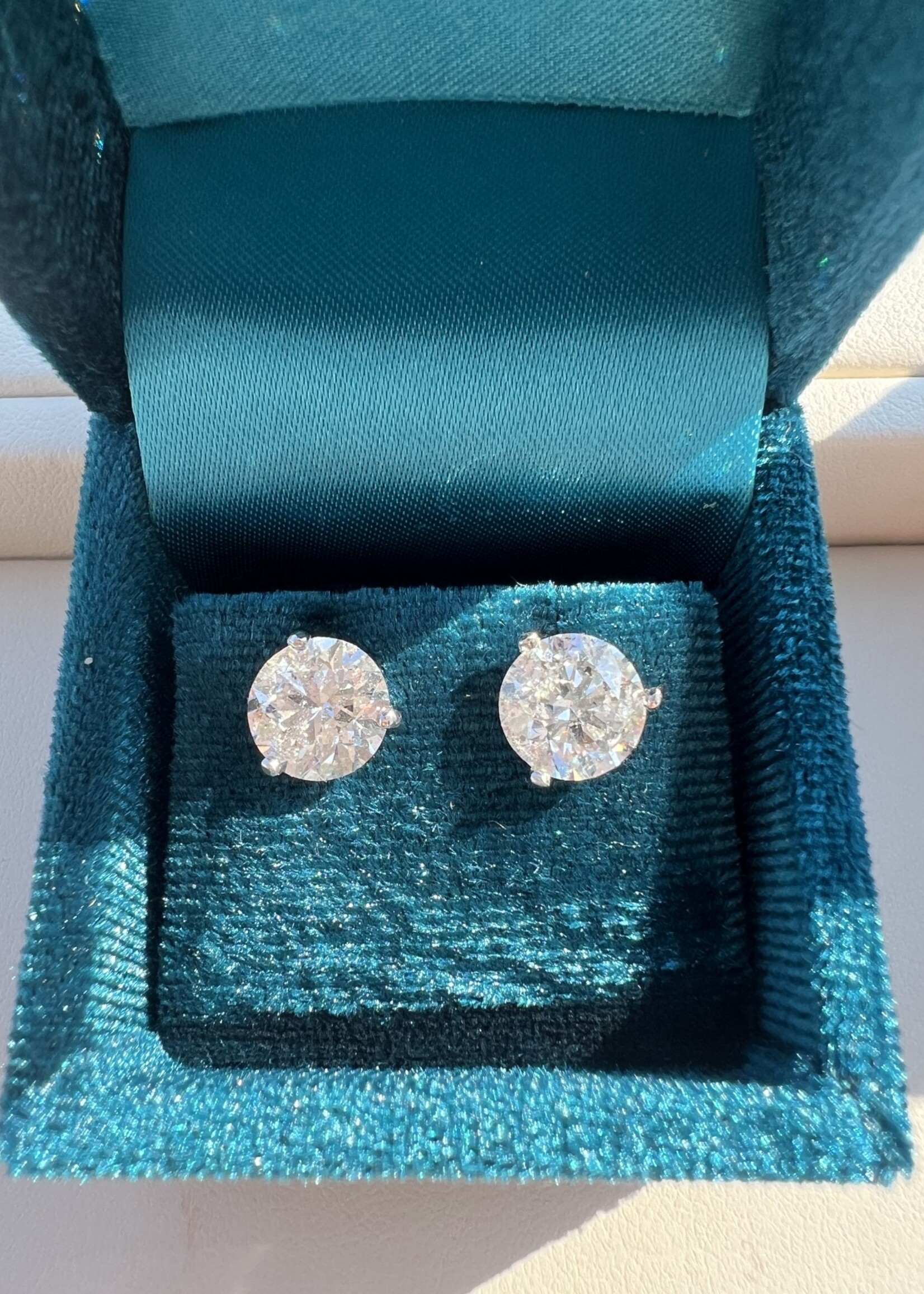 4ctw IJ/I1 Natural Diamond Stud Earrings