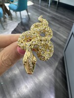18k Snake Ring with 4.3 carats of Diamonds. Made in Israel.