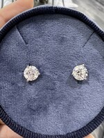 14kW 3ctw LabGrown Diamond Stud Earrings F/VS1 Set in 3prong "martini" style settings with friction backs. Originally $3,000. Sale Price $1,500