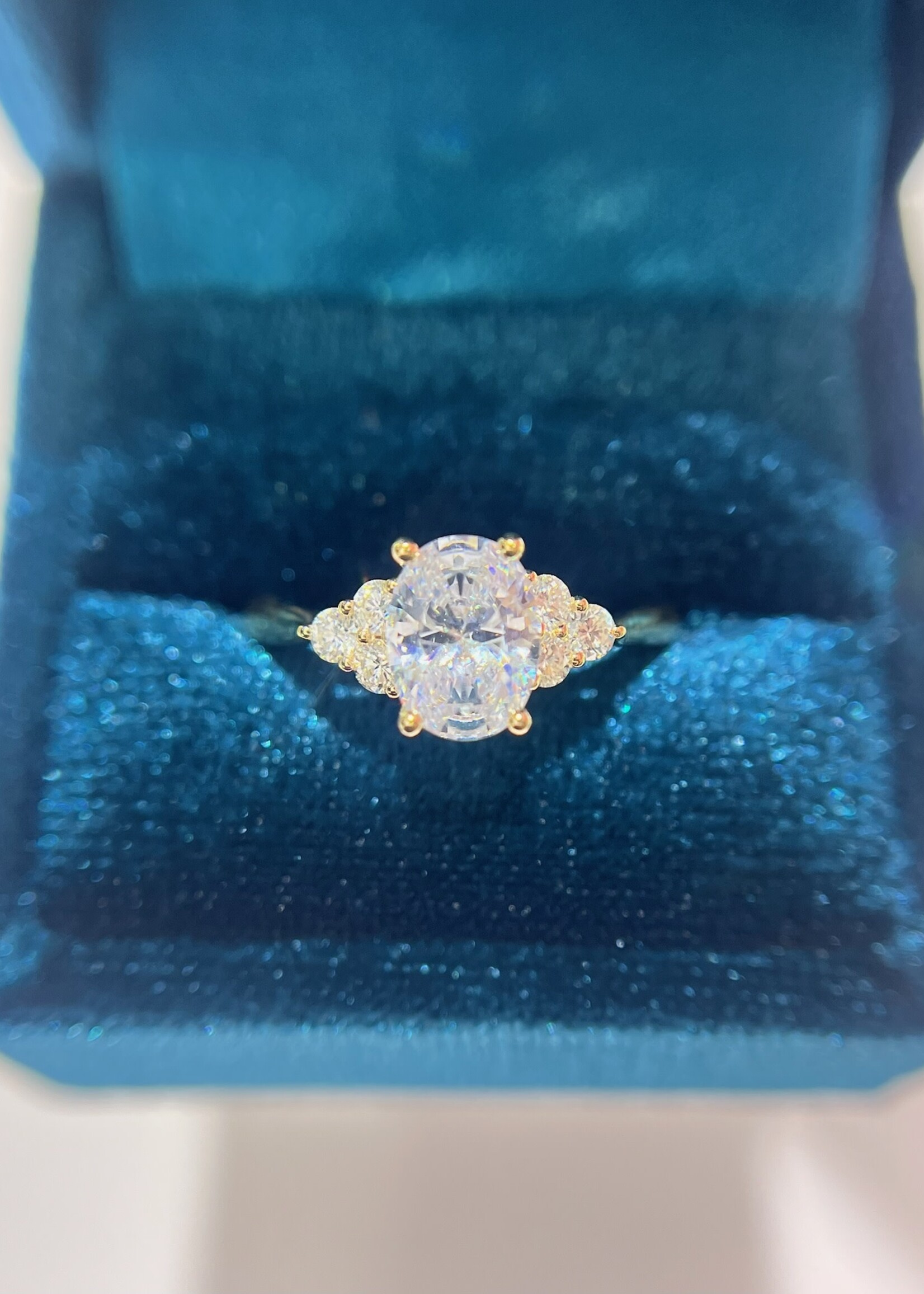 14kY Setting 1/4ctw Natural Diamonds