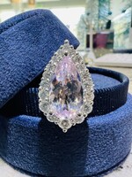 14kW 5.49ct Morganite with 1.78cts of Diamonds