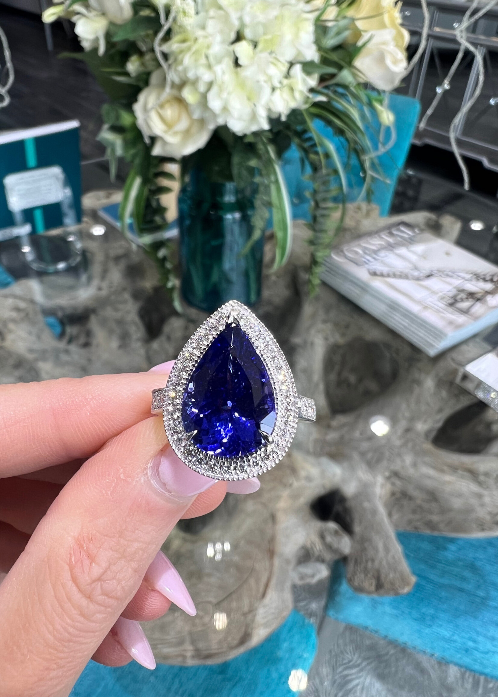 18kW 6.5ct Tanzanite + .78ct natural diamonds