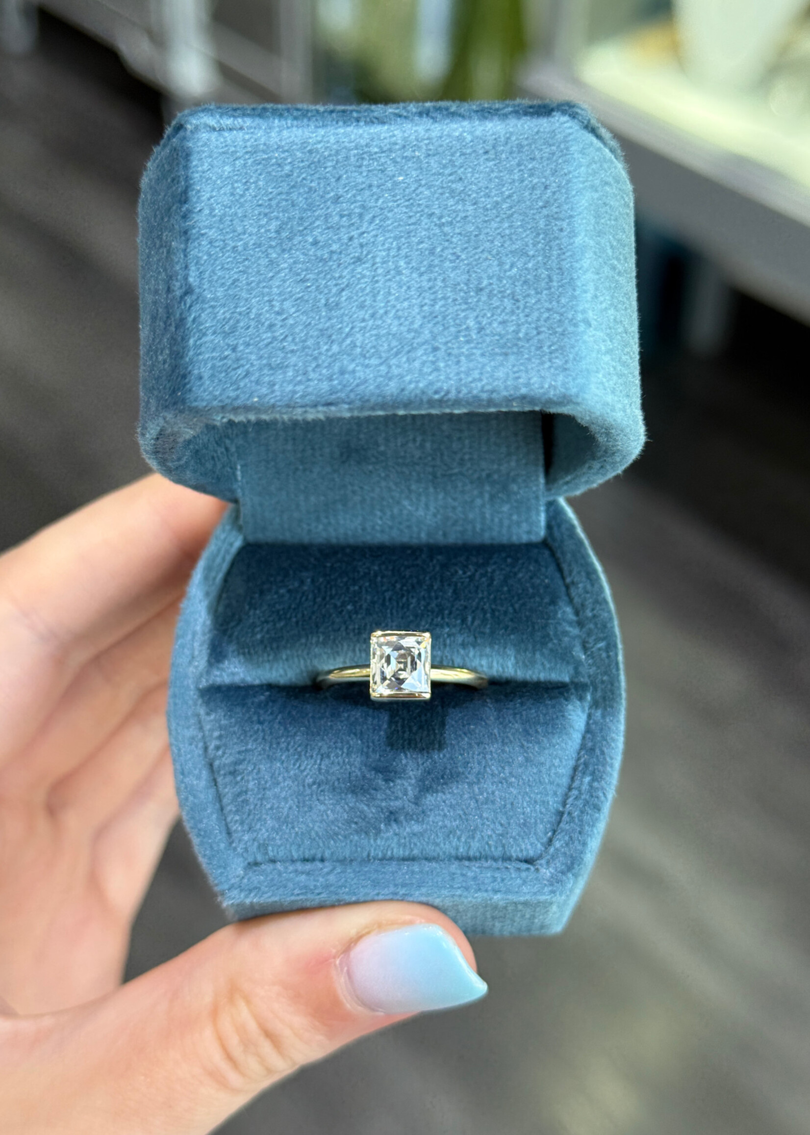 ASH 14kY 1.36ct Tycoon Cut Natural Diamond E/VS1 GIA