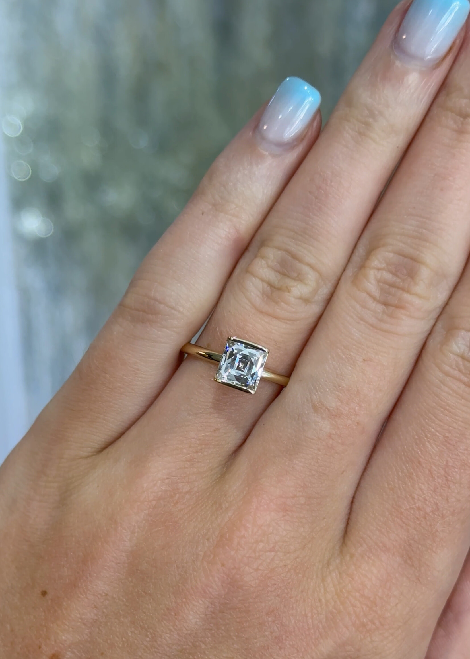 ASH 14kY 1.36ct Tycoon Cut Natural Diamond E/VS1 GIA
