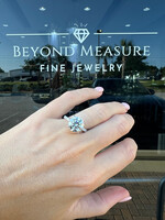 ASH 14kW 4ct LabGrown Diamond Center F/VS2 with Diamond Setting/Hidden Halo .63ctw