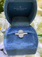 Centurian 14k Yellow + White Gold Oval Cut Engagement Ring. 2.05ct E,VS2 LabGrown Centurian Oval. +.46ct setting with