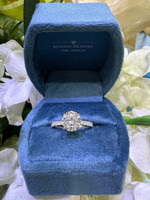 14k White Gold Round Diamond Engagement Ring 2.09ct LabGrown E,VS1 with .35ctw diamond setting